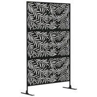 SICHTECHUTZWAND DE-09962 wetterbeständig, Stahl Schwarz - Schwarz, Metall (45/198cm) - ComfortXL