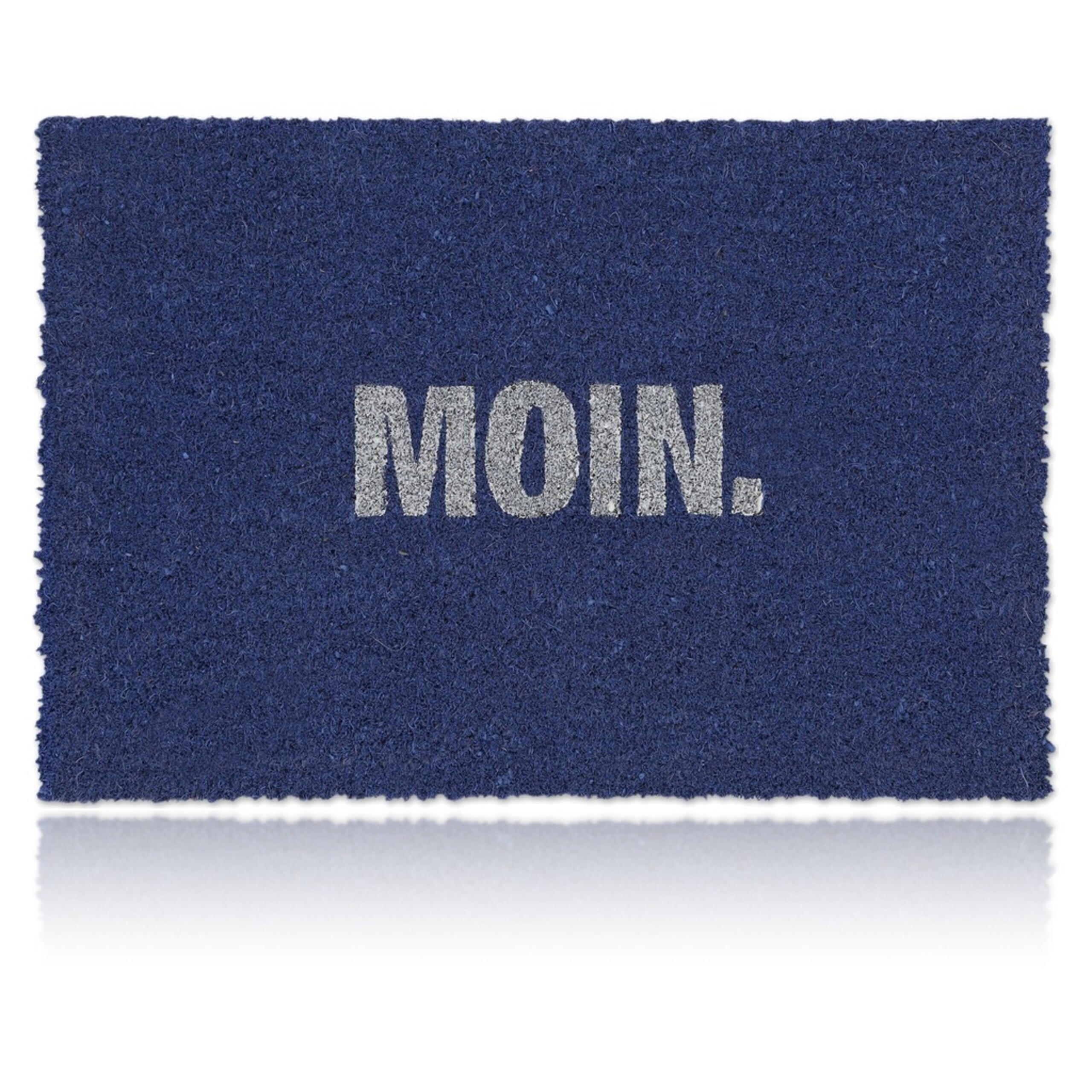 Relaxdays Fussmatte Blau 60x40 cm