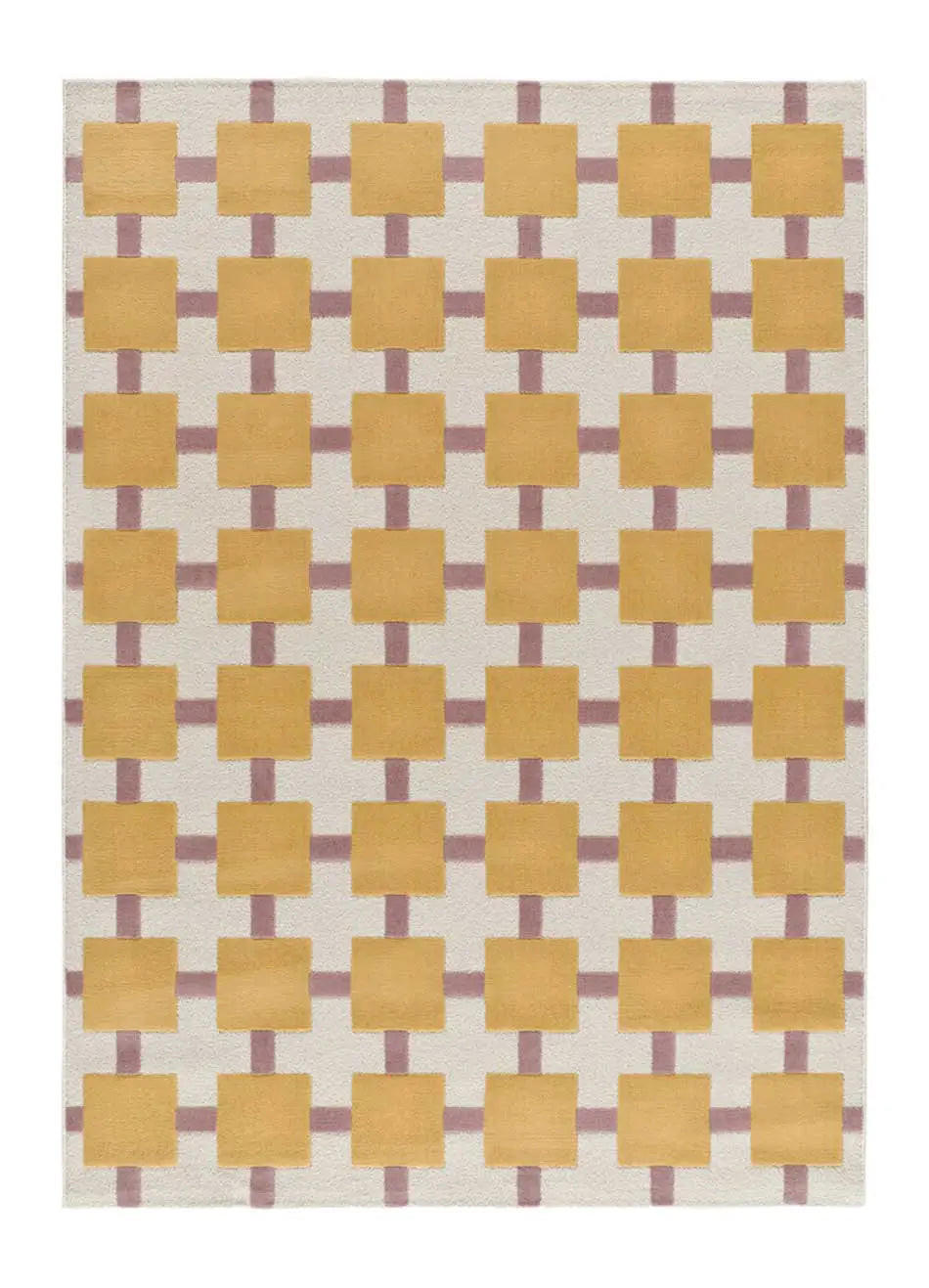 KURZFLORTEPPICH Senf / Rosa Flashy 160/230 cm - Pink/Dunkelgelb, Naturmaterialien/Textil (160/230cm) - Atticgo