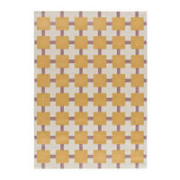 KURZFLORTEPPICH Senf / Rosa Flashy 160/230 cm - Pink/Dunkelgelb, Naturmaterialien/Textil (160/230cm) - Atticgo