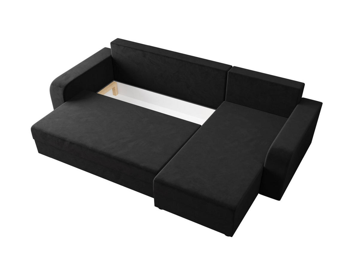 ECKSOFA HEWLET L BIS Itaka 27 Rechts mit Schlaffunktion - Dunkelgrau, Textil (240/140cm) - Bedante
