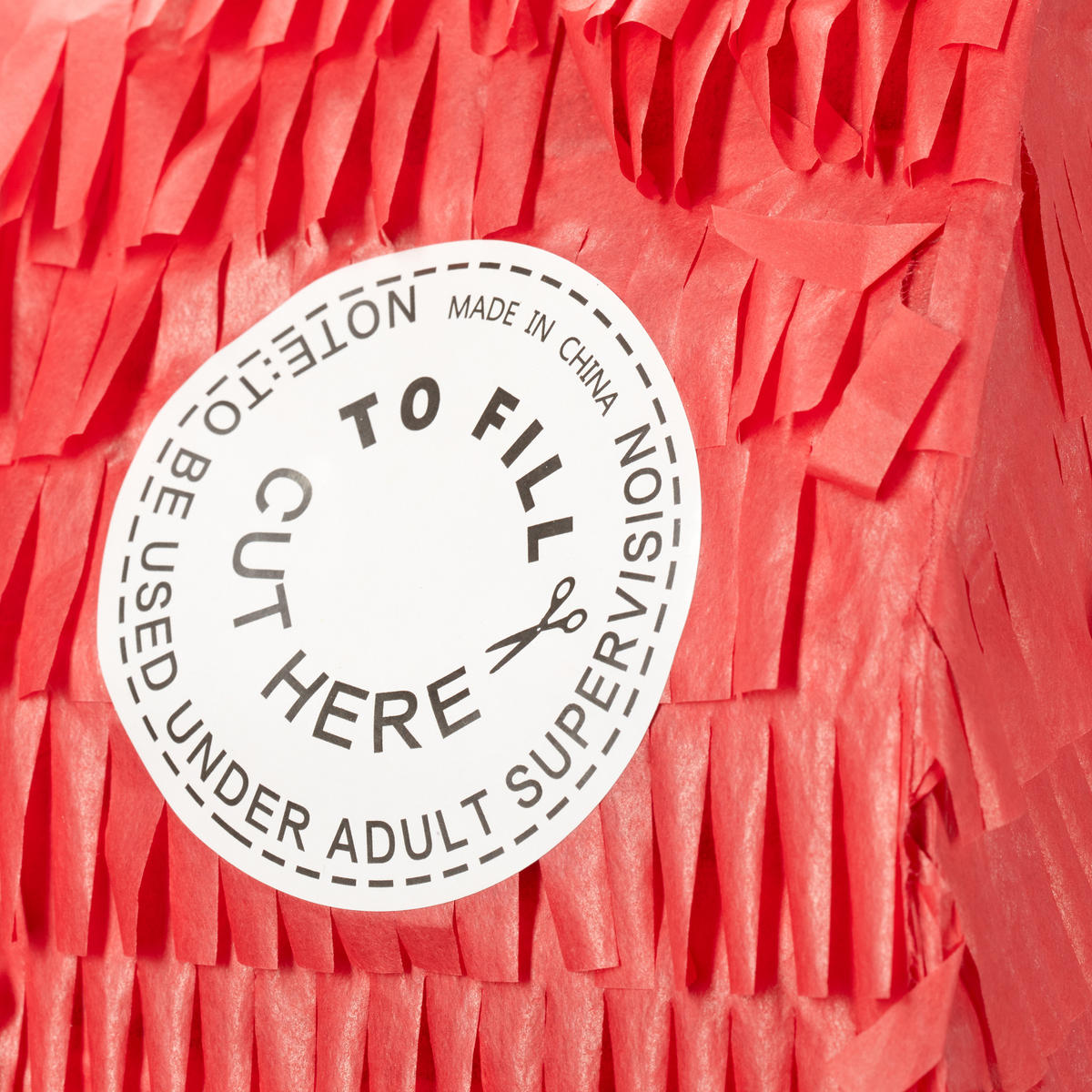 PINATA - Rot, Papier/Wellpappe (36/36/9.5cm) - Relaxdays