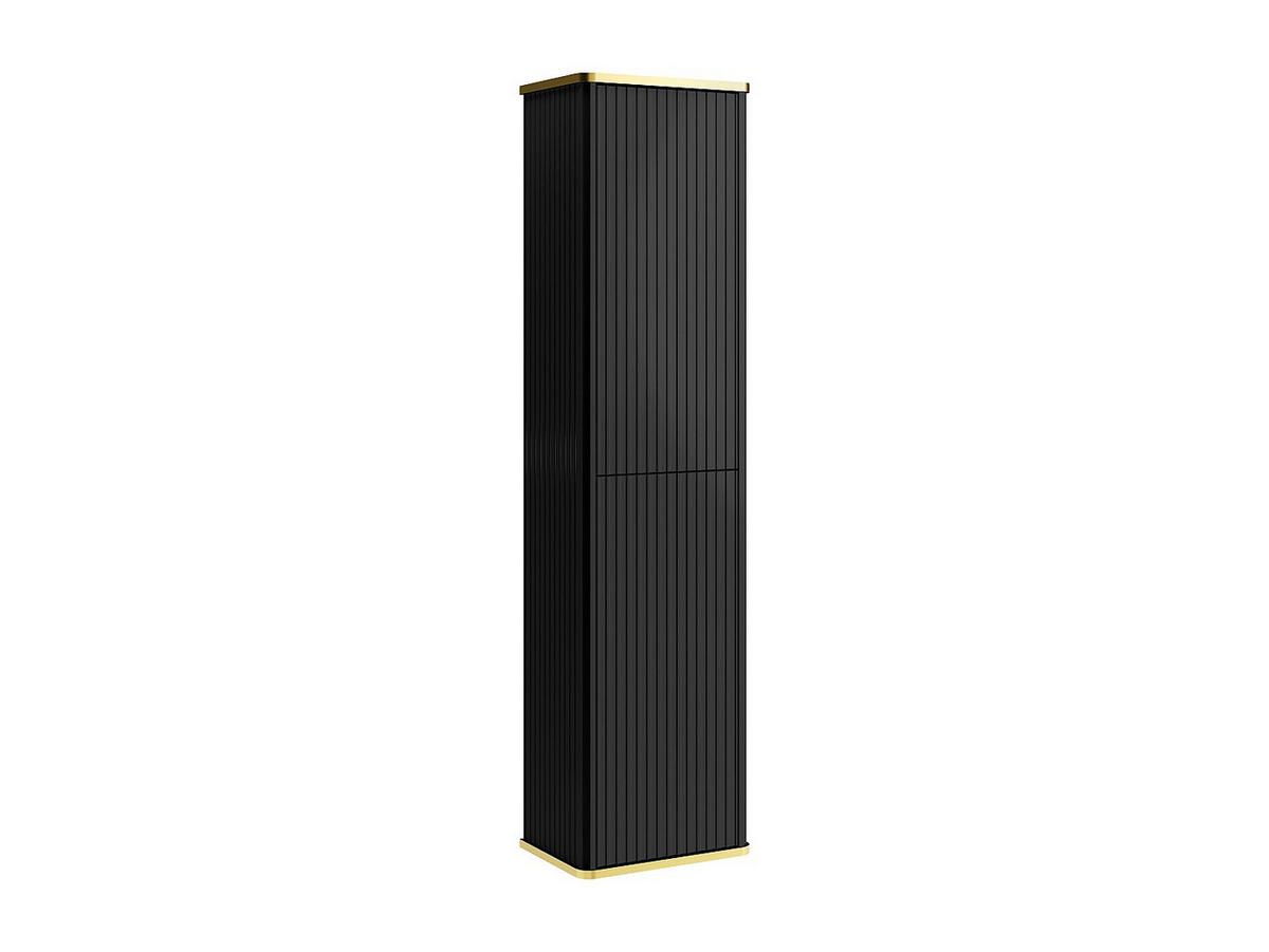 BADSCHRANK - 35 cm x 25 cm - holz - schwarz Keliza - Schwarz, Holz (35/140/25cm) - Vente-Unique