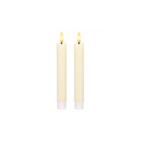 LED-KERZENSET Ø2,2x15,5 cm, Creme - Creme, Naturmaterialien (2.2/2.2/15.5cm) - dasmöbelwerk