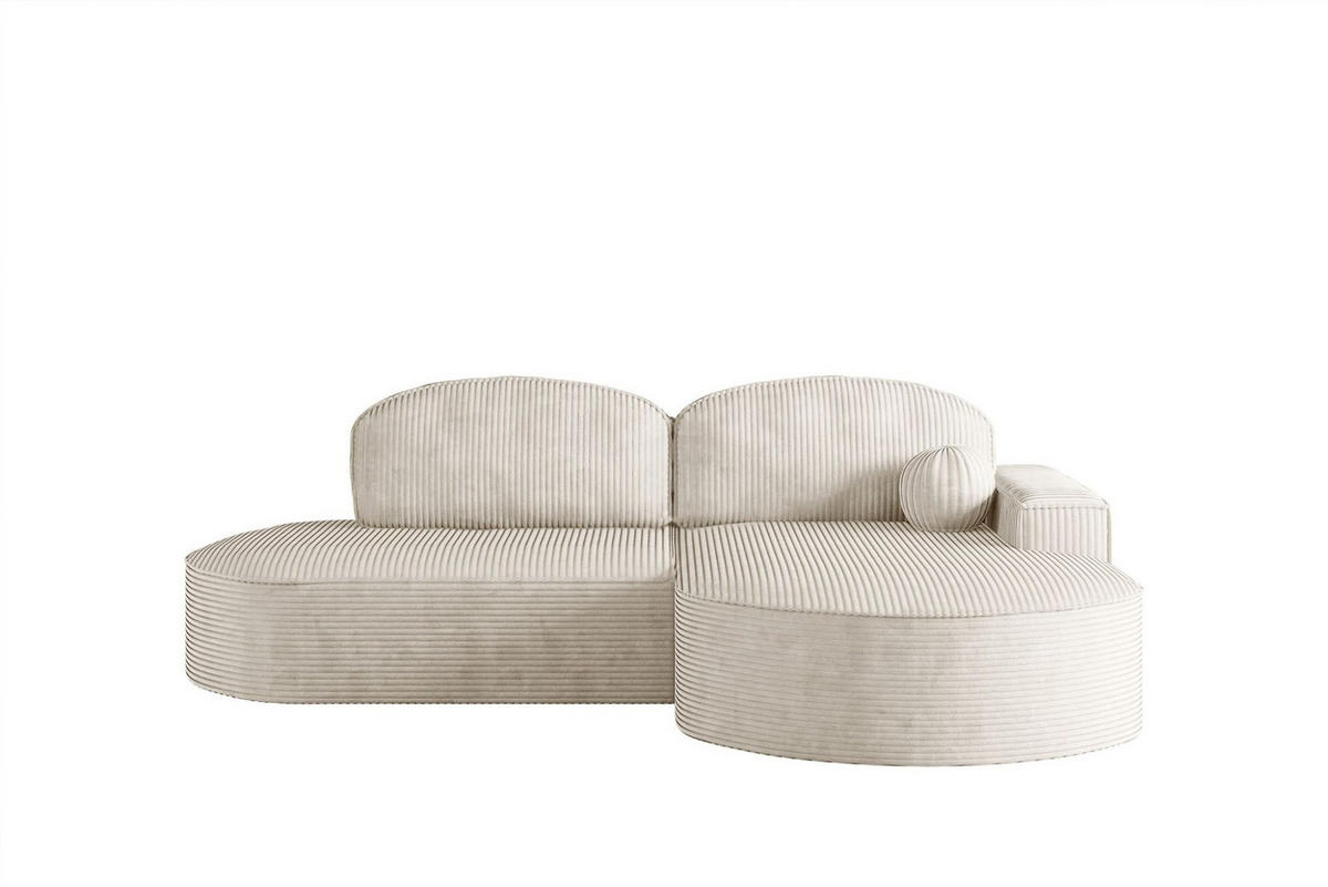 ECKSOFA Girona Mit Schlaffunktion - Weiß, Holzwerkstoff/Textil (278/179cm) - Fun Möbel