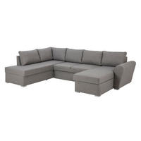 SCHLAFSOFA hellgrau - Grau, Holzwerkstoff (296/85/202cm) - ebuy24