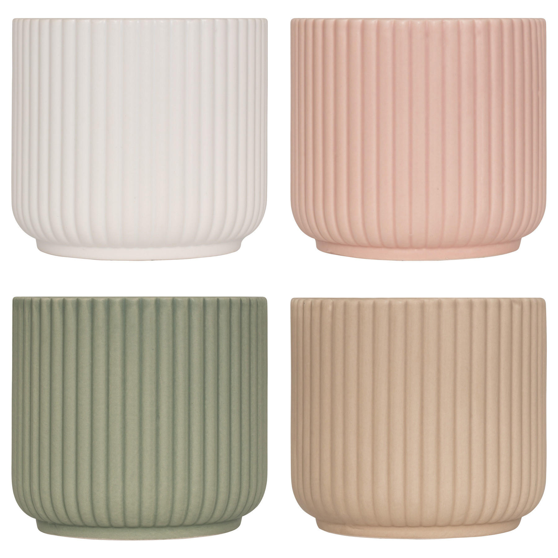 Thumbnail - Atmosphera Createur d´interieur Blumentopf, Taupe, Stein, 13.5x12x13.5 cm, Dekoration, Blumen & Zubehör, Übertöpfe