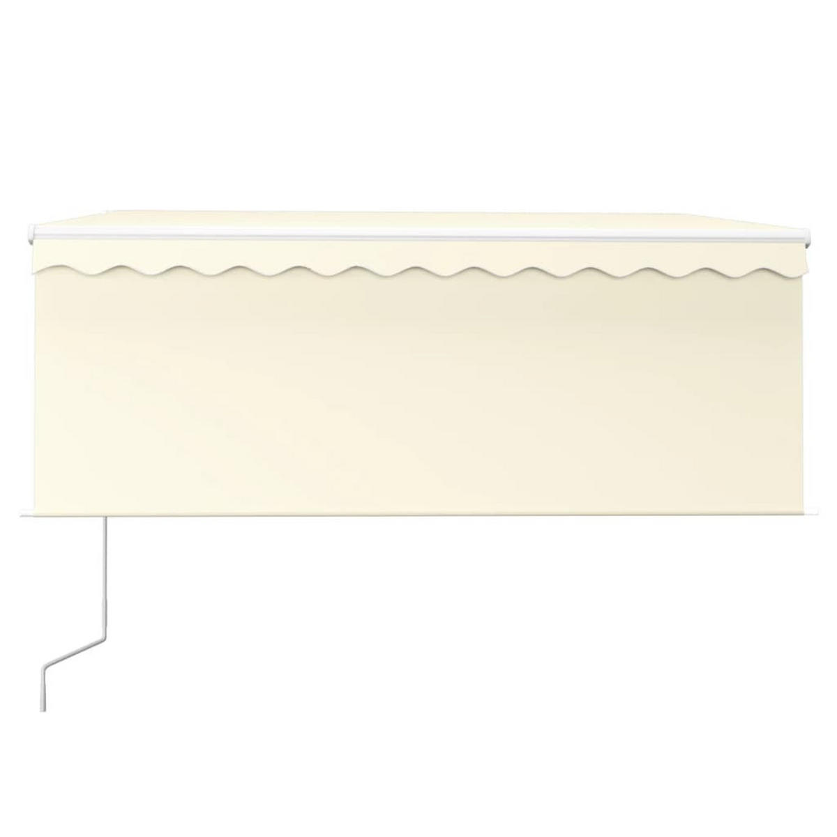 MARKISE Automatisch Einziehbar mit Volant 3,5x2,5 m Creme - Creme, Metall (350/1/350cm) - furnicato