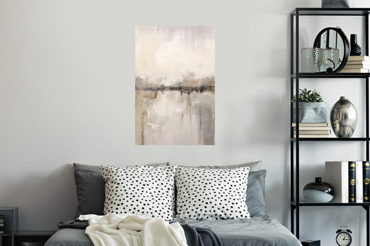 WANDTATTOO Moderne Kunst - Abstrakt - Beige 40x60 cm - Beige, Kunststoff (40/60/0.1cm) - MuchoWow