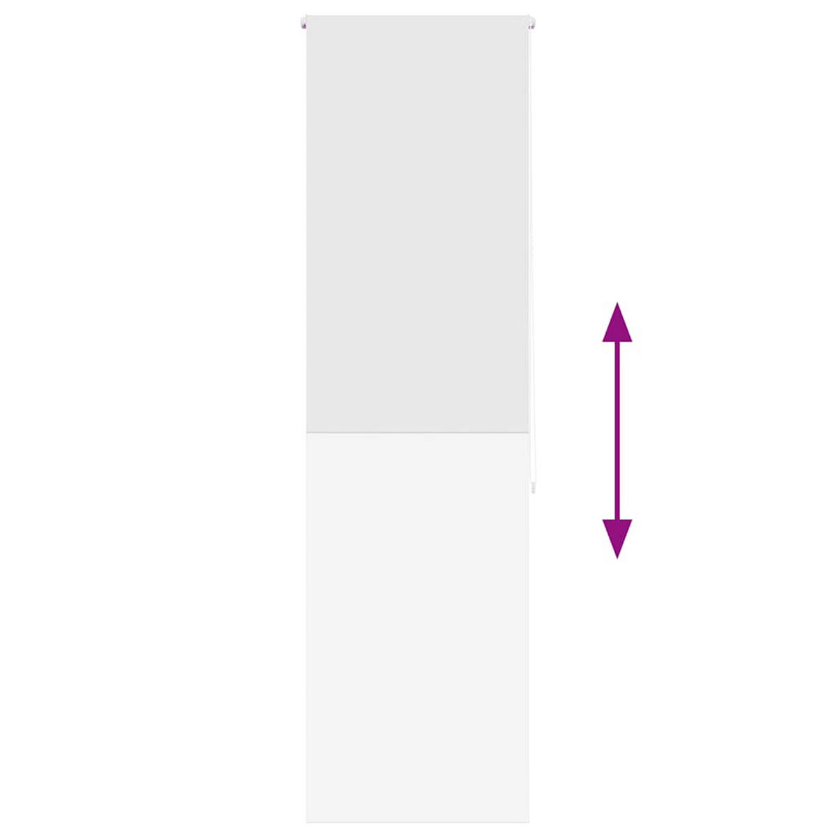 ROLLO für die Dusche 80/240 cm Stoffbreite 76 cm aus PEVA Weiß - Weiß, Kunststoff (80/240cm) - vidaXL