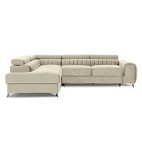 ECKSOFA Laurence mit Schlaffunktion & Bettkasten – 278 x 205 cm, verstellbare Kopfstützen - Beige, Kunststoff (278/205cm) - Wohnideebilder