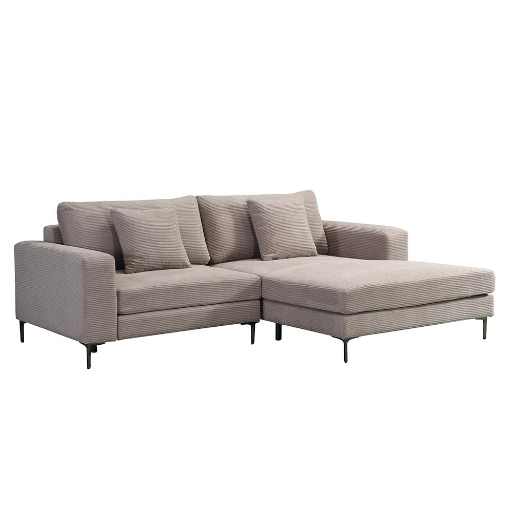 SOFA BELLANO - Beige, M - Rechts - Beige, Holz/Kunststoff (238/188cm) - Home Deluxe
