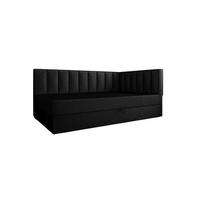 BOXBETT Adelle rechts oder links Schwarz 90x210 cm Rechts - Schwarz, Textil (90/210cm) - B&B Home