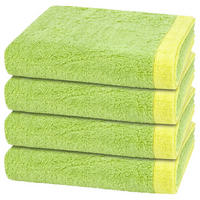 HANDTUCH Lifestyle Splash 4er-Set - Grün, Textil (50/100cm) - Cawö