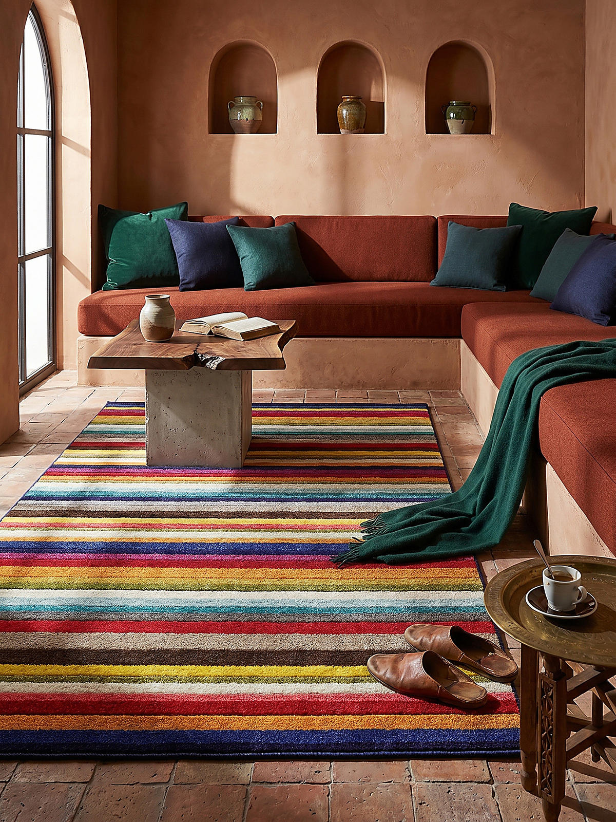TEPPICH MEON, gestreift, Bunt, 120 x 170 cm - Multicolor, Textil (170/120cm) - KADIMA DESIGN