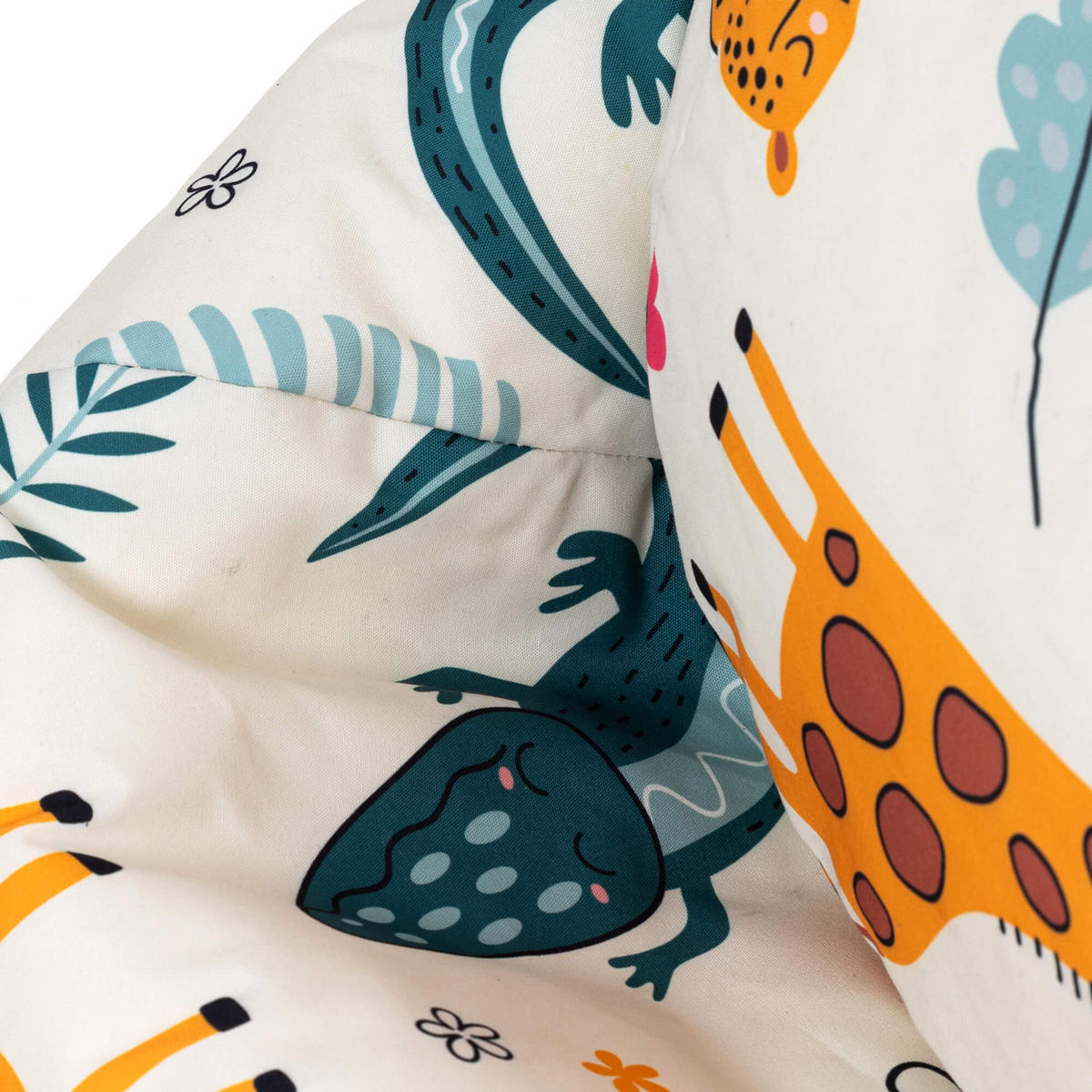 KINDERSITZSACK Safari Druck - Weiß, Textil (53/50/53cm) - icon