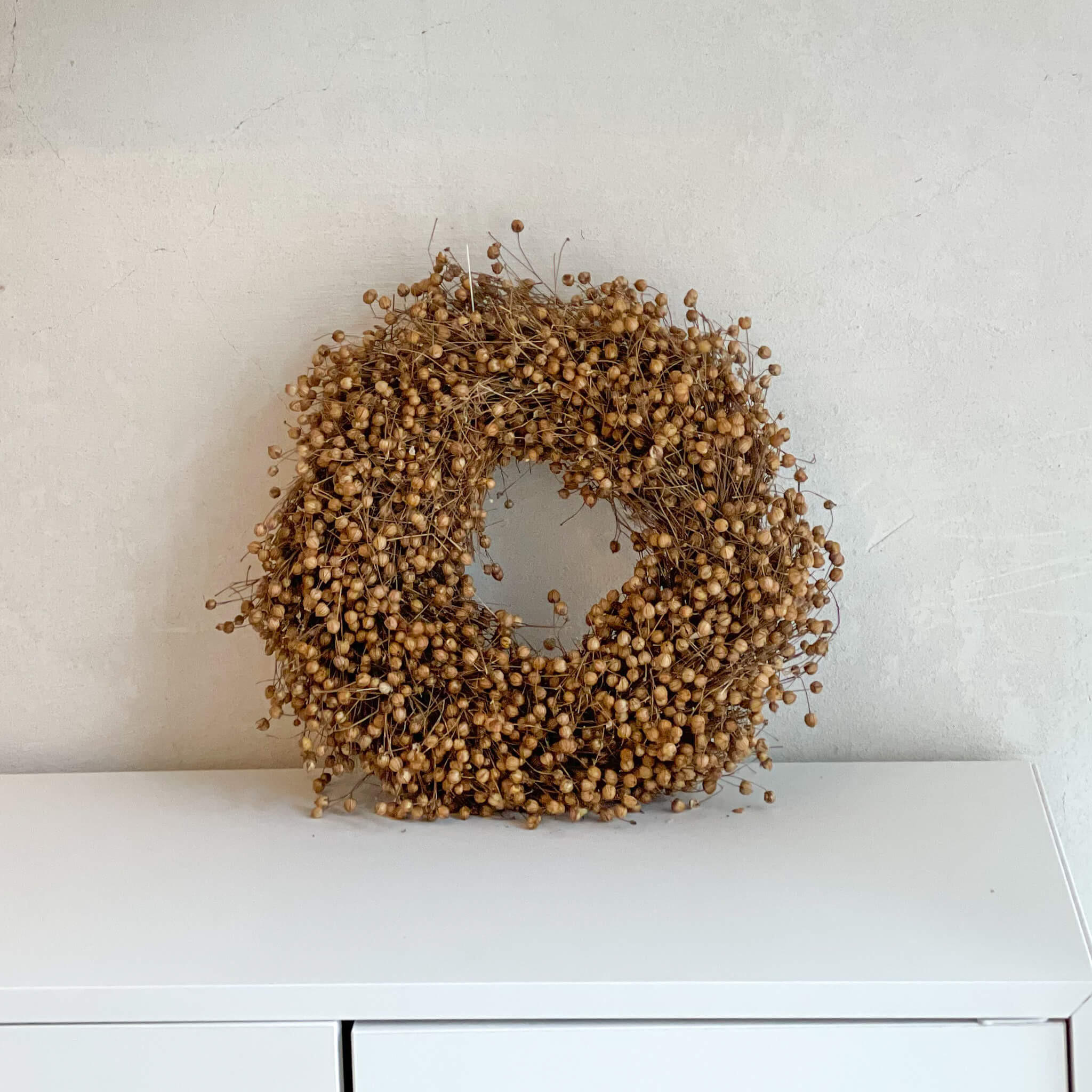 Lykke & You Flachskranz: Braun 30 cm