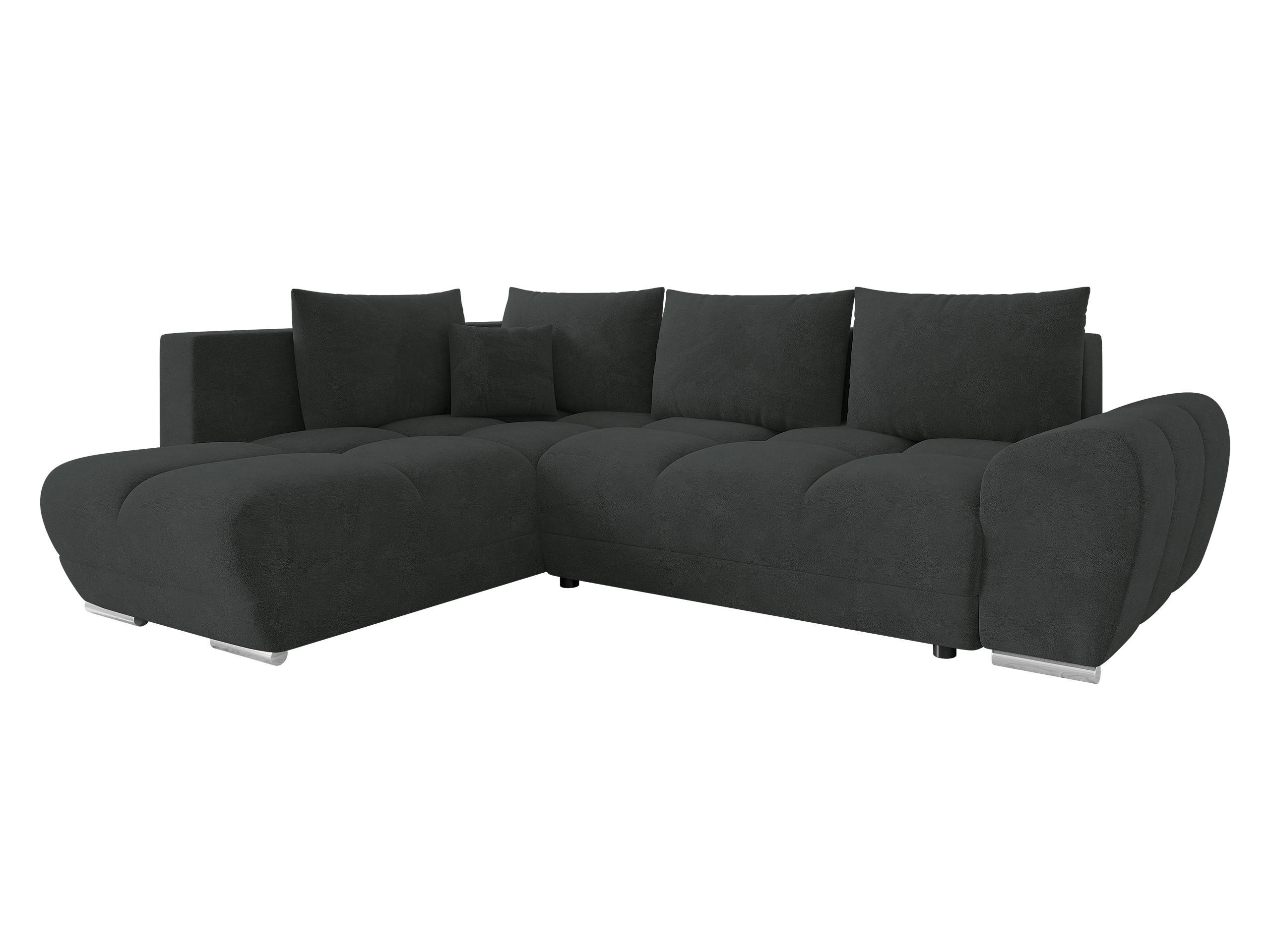 ECKSOFA Forest, Seite: Links - Schwarz, Holz/Kunststoff (290/183cm) - MIRJAN24