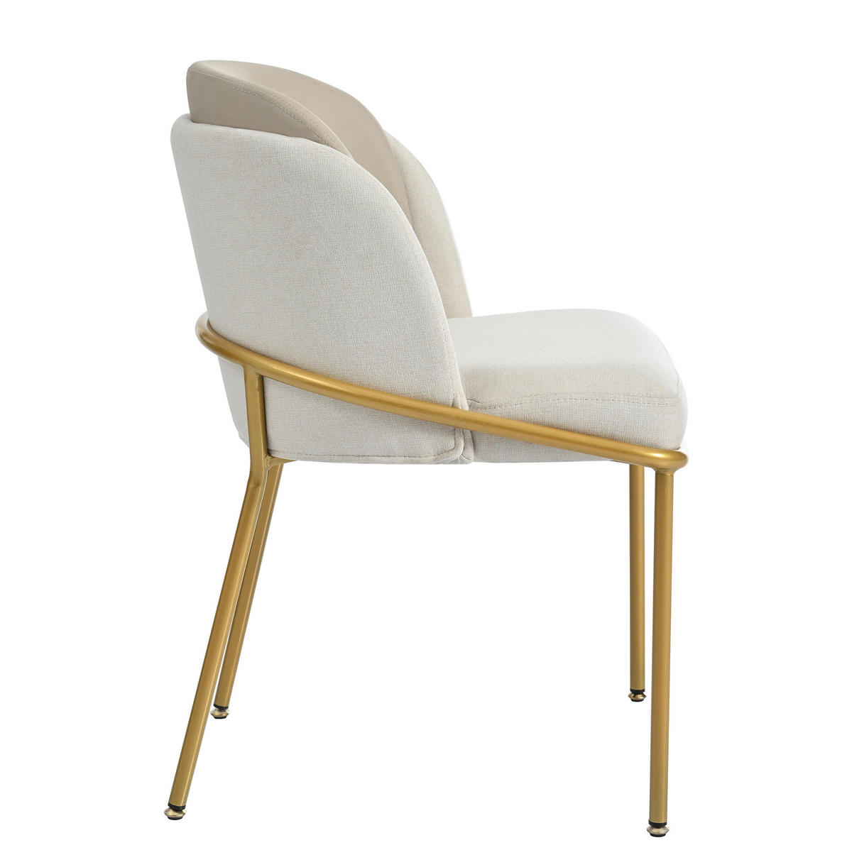 ESSZIMMERSTUHL mit verstellbaren Fußpolstern 44,5 x 50,8 cm Beige - Beige, Metall (55/85/55.1cm) - Meubliv