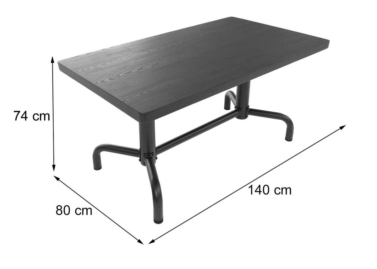 JÍDELNÍ STŮL hranatý Hnědý, bronzový - bronzová/hnědá, dřevo (80/140/74cm) - MCW