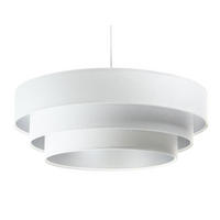 HÄNGELEUCHTE Silber 60/20 cm - Silberfarben/Weiß, Kunststoff (60/1.5/20cm) - ONZENO