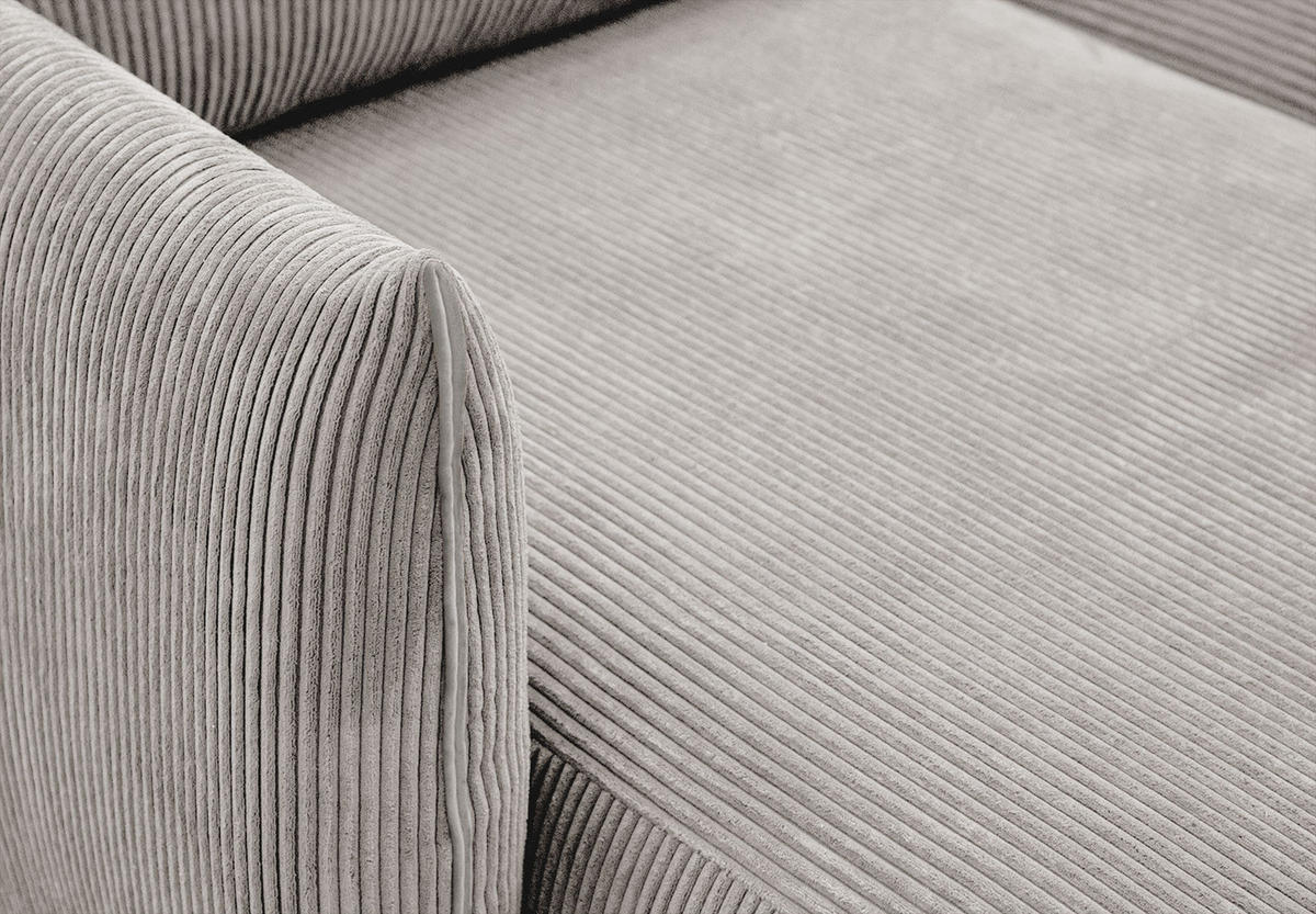 ECKSOFA TAUER 5-Sitzer, weiß - Schwarz/Weiß, Holzwerkstoff/Kunststoff (173/294cm) - Courtois Laville