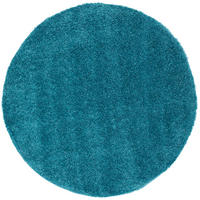 HOCHFLOR LANGFLOR SHAGGY TEPPICH FLUFFY RUND - Türkis, Textil (200/200cm) - Pergamon