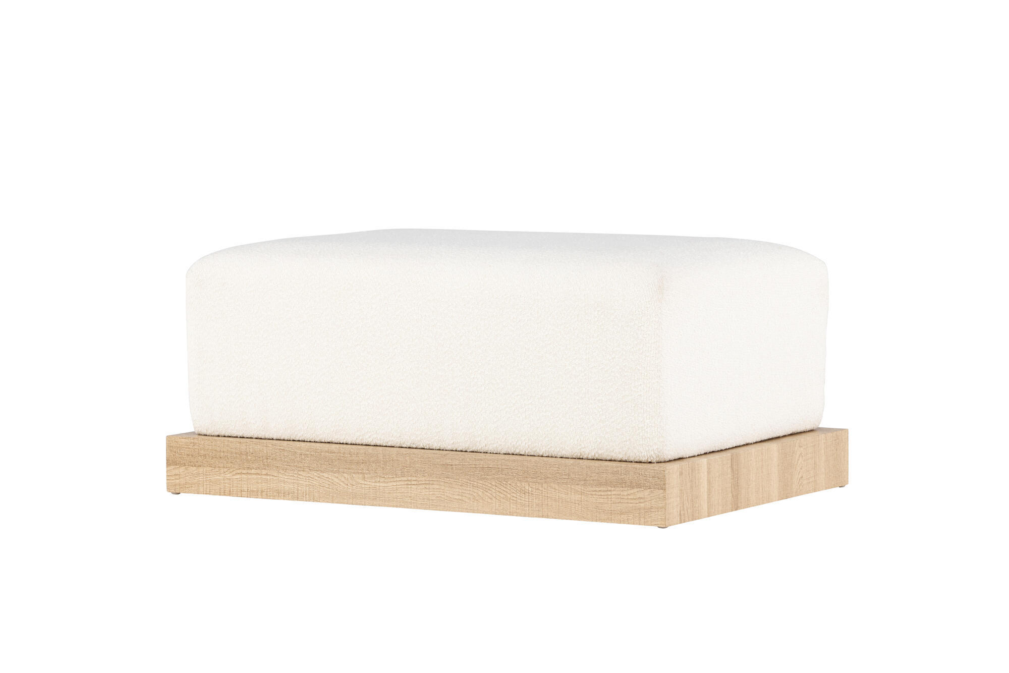 SITZPOUF IVY Weiß 100x70x45 cm - Weiß, Textil (100/45/70cm) - FURNLUX