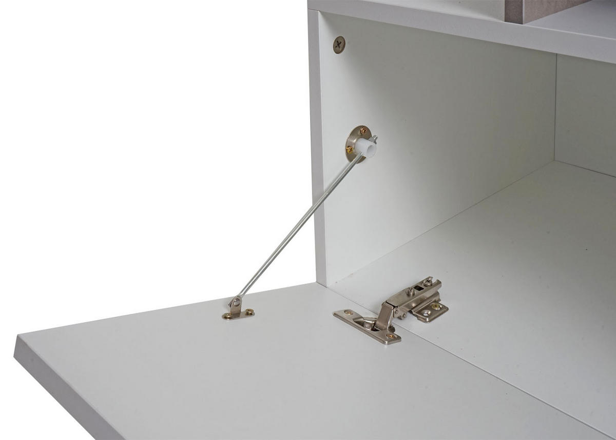 TV-RACK Beton Dekor, weiß - Weiß/Grau, Holz (170/47/40cm) - MCW