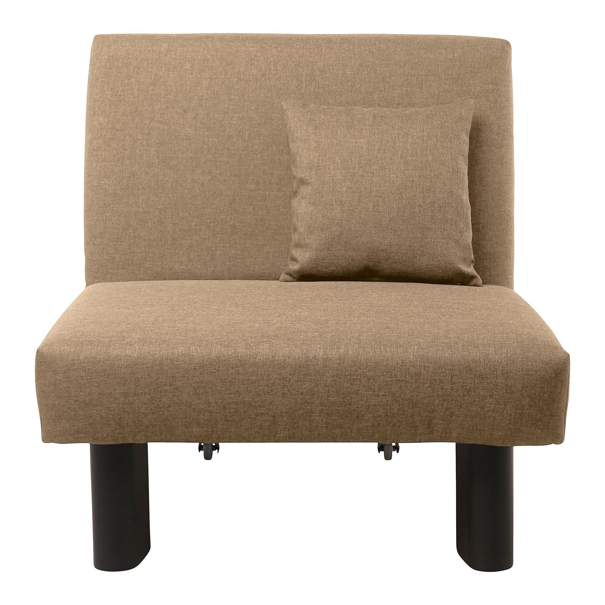 FALTSESSEL Kalomira Bezug Flachgewebe Metall schwarz / sand - Sandfarben, Kunststoff (100/85/85cm) - 58aufmkessel