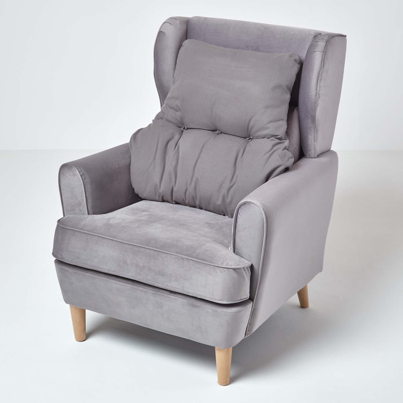 RÜCKENKISSEN grau 68/58 cm – Stützkissen für Sessel, Baumwolle - Grau, Textil (68/15cm) - Homescapes
