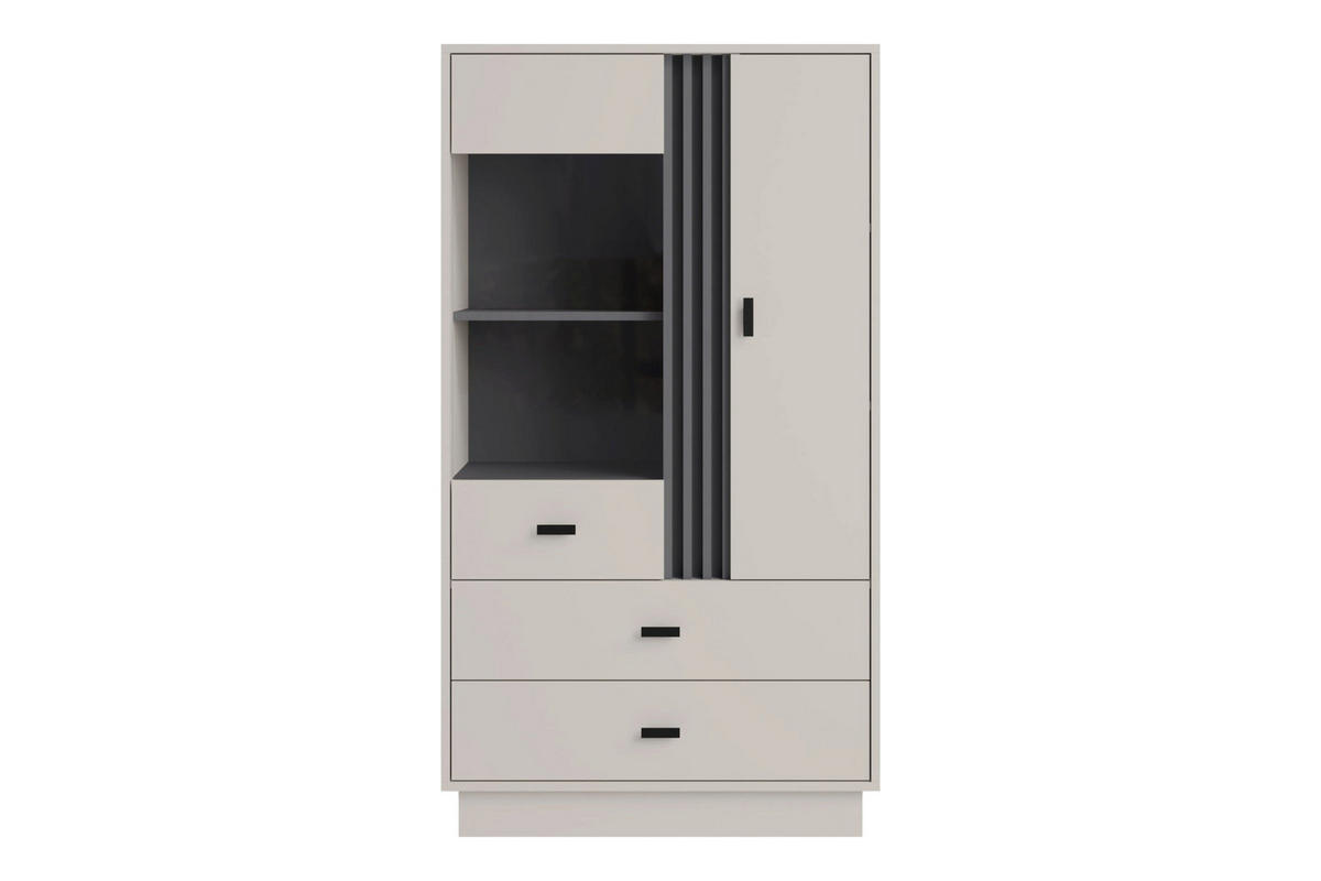 WOHNZIMMER Set – ALLMO System – Kaschmir - Kaschmir, Holzwerkstoff (80/145/40cm) - hi-markt