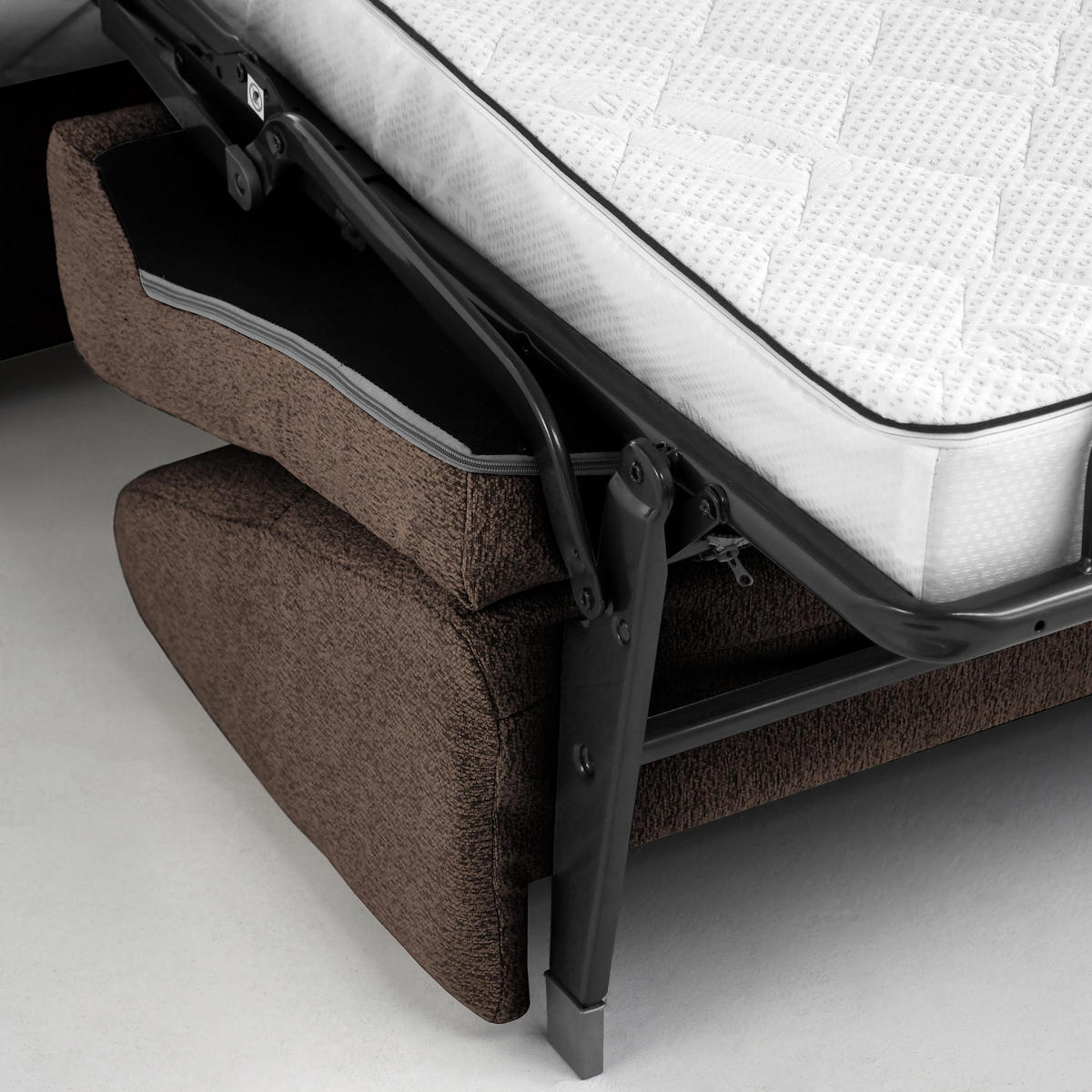 SCHLAFSOFA Pireus mit italienischem Gestell, 180x200, Braun - Schwarz/Braun, Textil (250/90/100cm) - Beautysofa