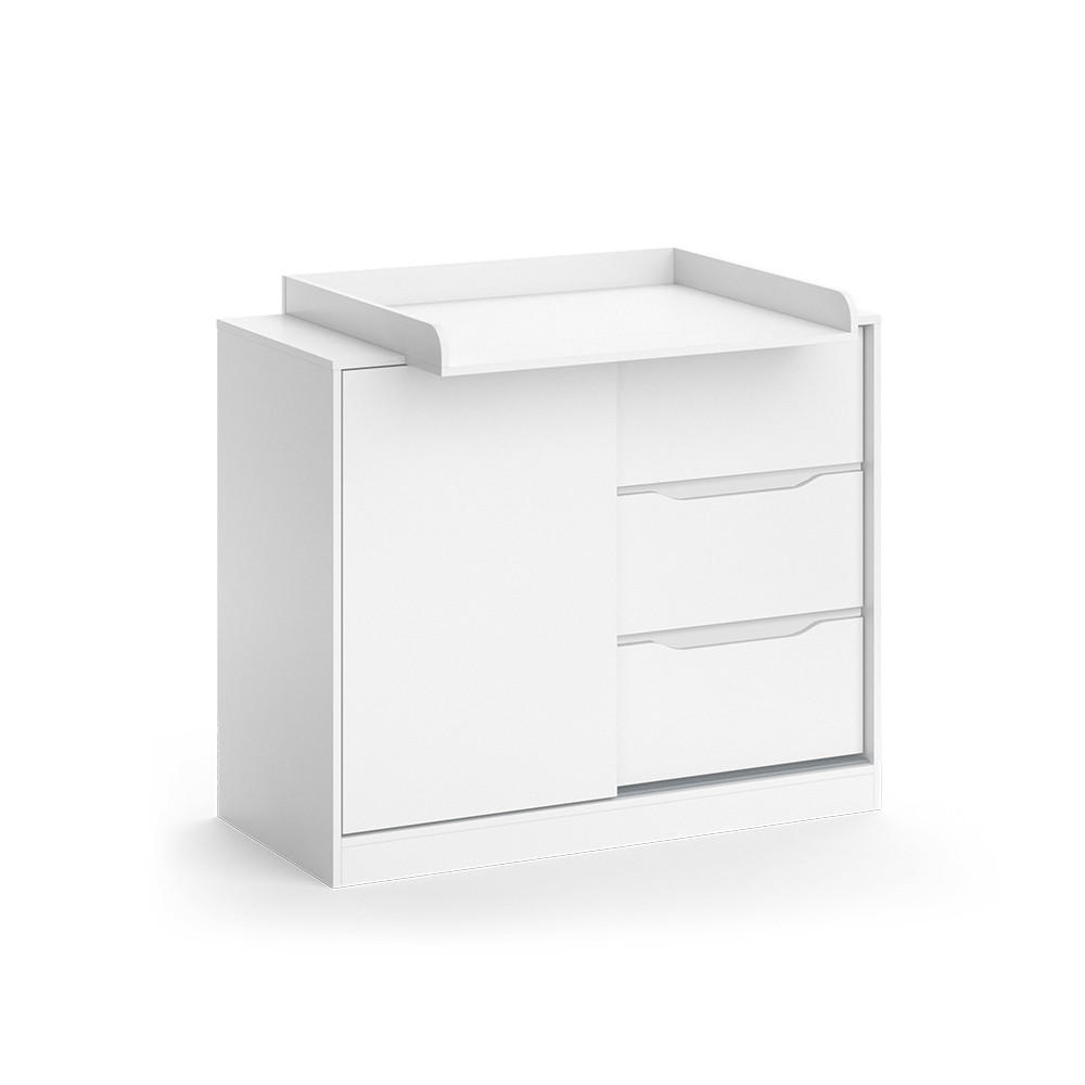 WICKELKOMMODE Ruben Weiß 113 x 93 cm mit Wickelaufsatz - Weiß, Holzwerkstoff (113/93/53cm) - Vicco