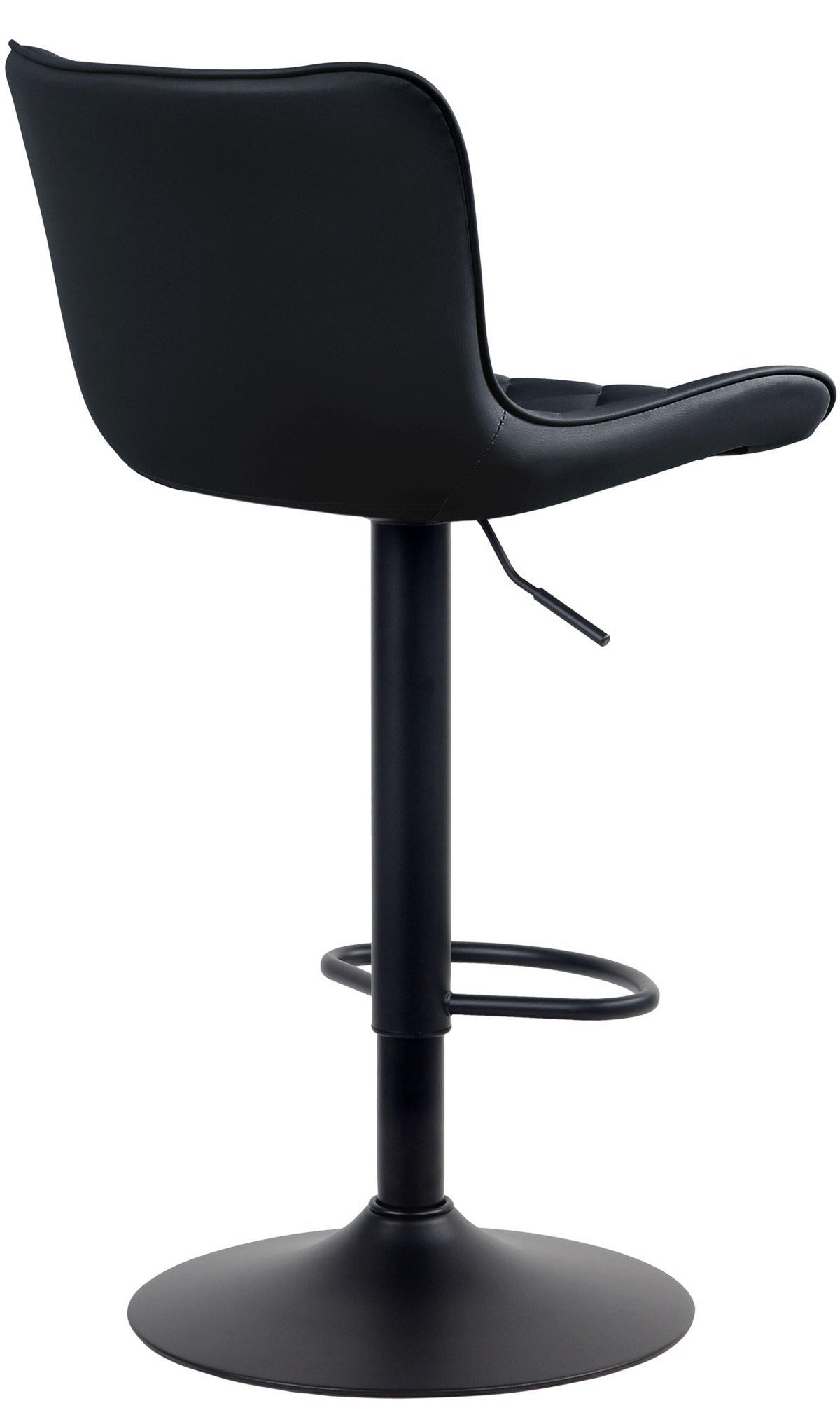 BARHOCKER 2er Set Emil Kunstleder schwarz - Schwarz, Kunststoff/Metall (48/107/54cm) - TPFLiving