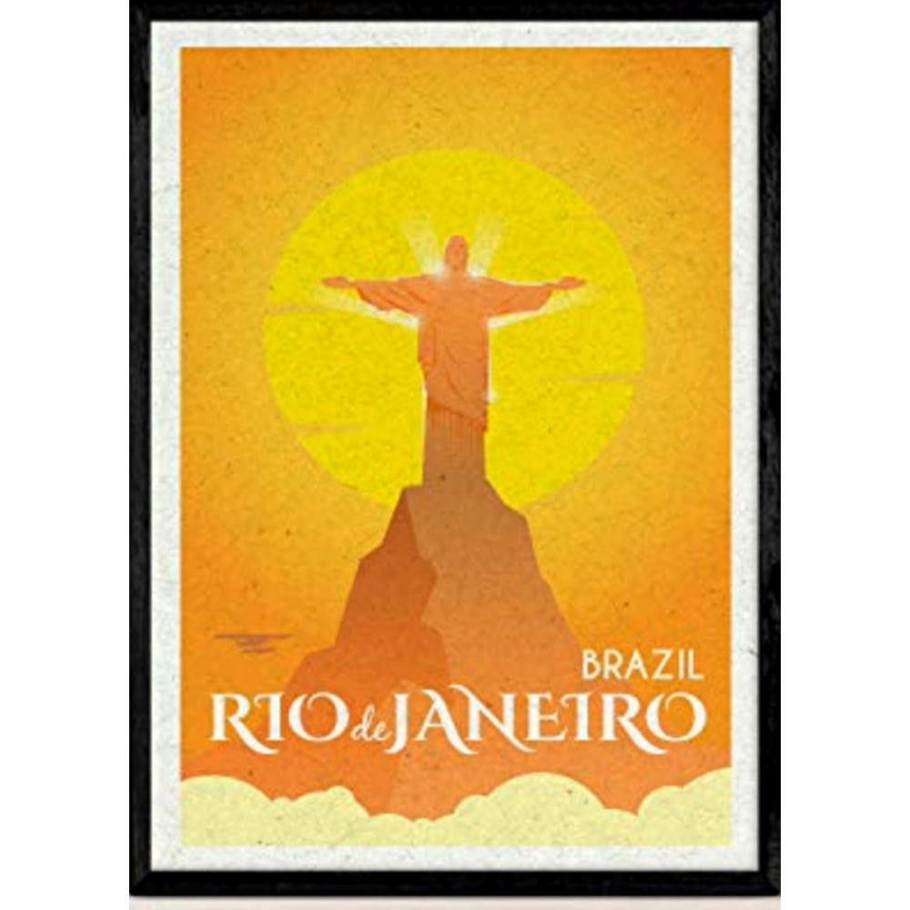 POSTER Rio De Janeiro Cristo Redentor A4 Rahmenlos - Klar, Papier (29.7/5/21cm) - Nacnic