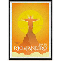 POSTER Rio De Janeiro Cristo Redentor A4 Rahmenlos - Klar, Papier (29.7/5/21cm) - Nacnic
