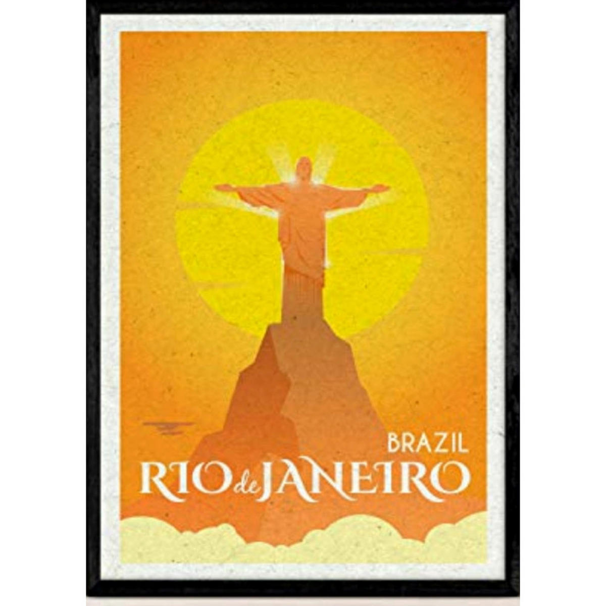 POSTER Rio De Janeiro Cristo Redentor A4 Rahmenlos - Klar, Papier (29.7/5/21cm) - Nacnic