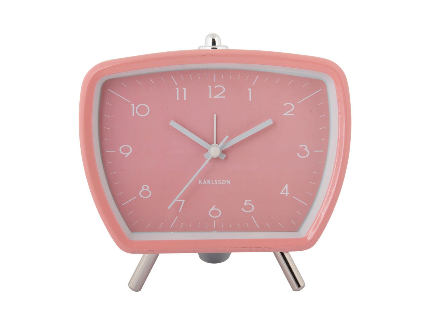 WECKER Candy Circus Retro 14.6/14.6/14.1 cm - Pink, Metall (14.6/14.1/14.6cm) - Karlsson