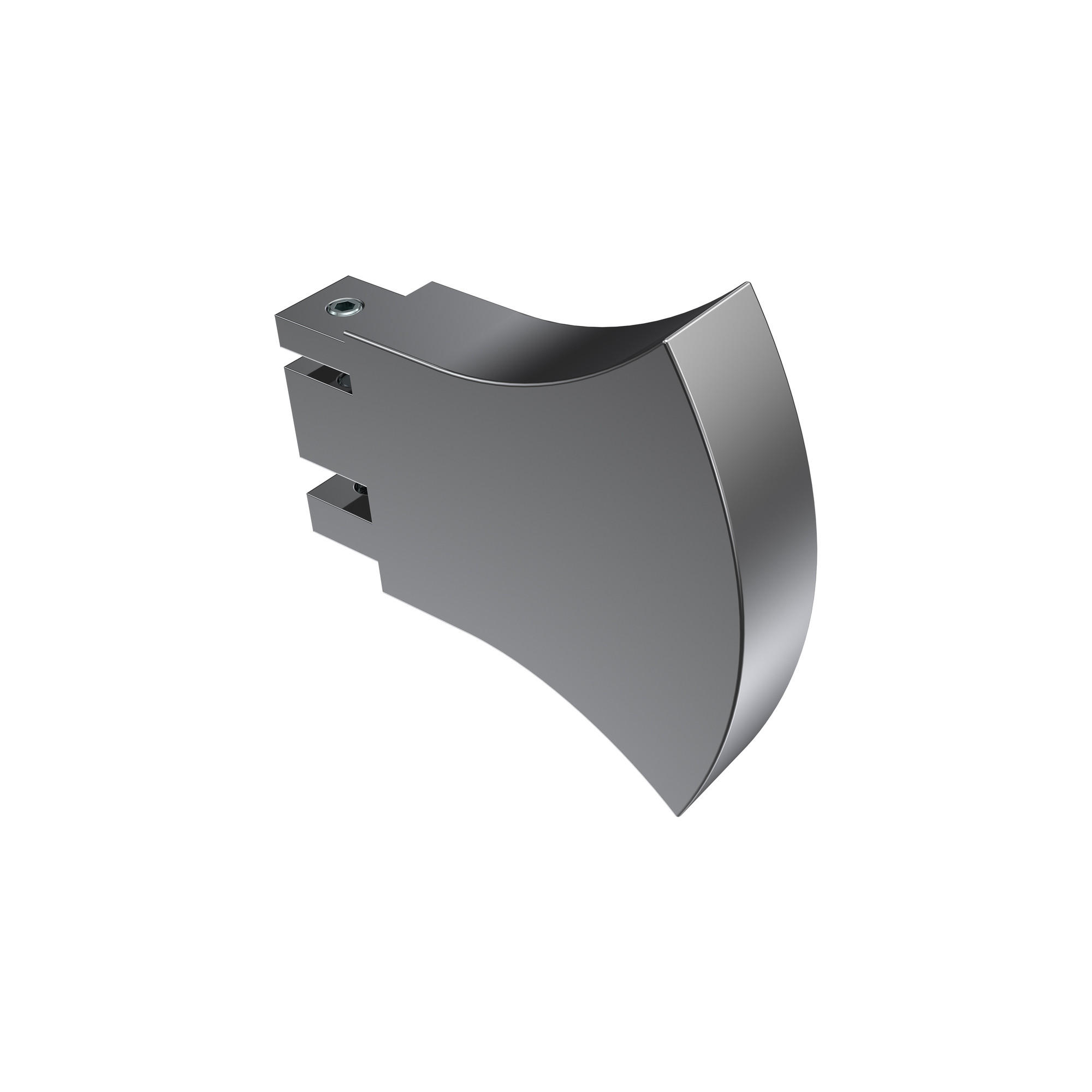 ENDSTÜCKE FÜR GARDINENSTANGEN 14x35 mm, Conex Chrom, Packung 2 Stück - Chromfarben, Metall (6.2/6/6cm) - INTERDECO