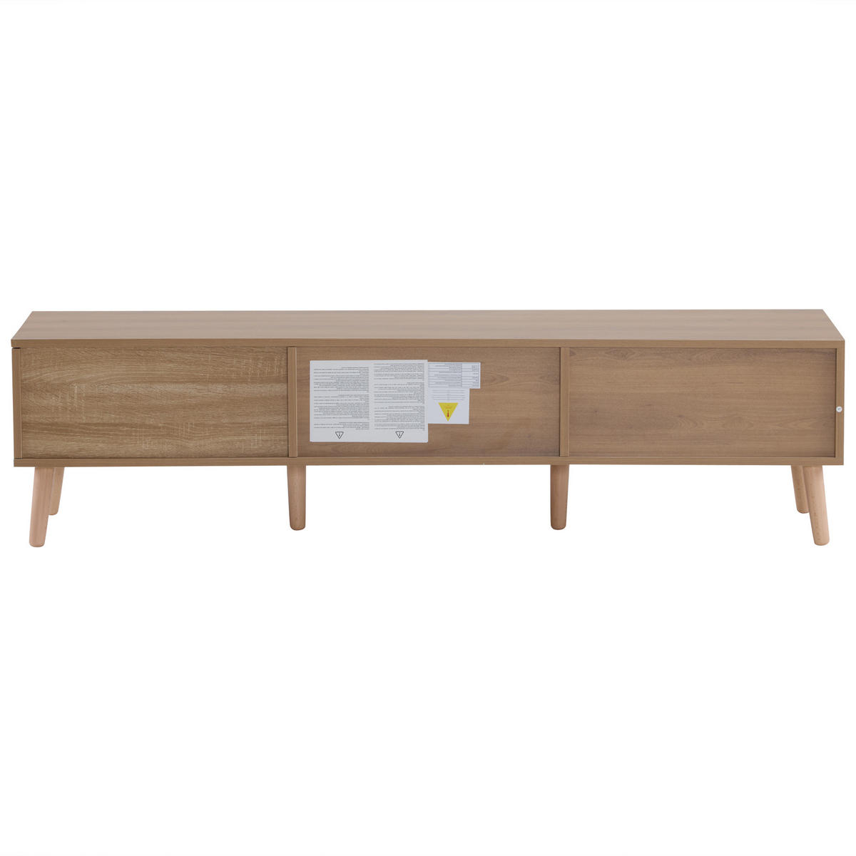 TV-ELEMENT 150/35/39 cm Vintage Holzoptik mit weißen Türen - Weiß, Holzwerkstoff (35/39/150cm) - Korfee