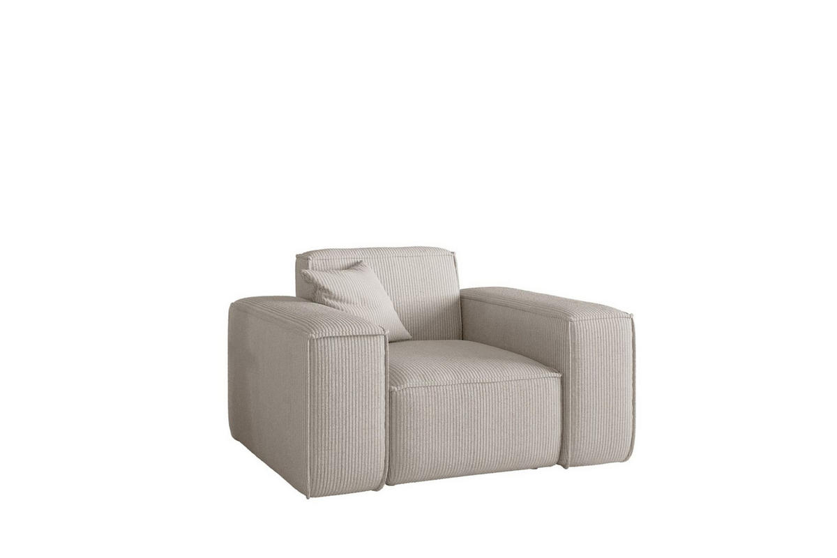 SESSEL Celes Premium Stoff Scala - Beige, Holzwerkstoff/Textil (121/73/88cm) - Fun Möbel
