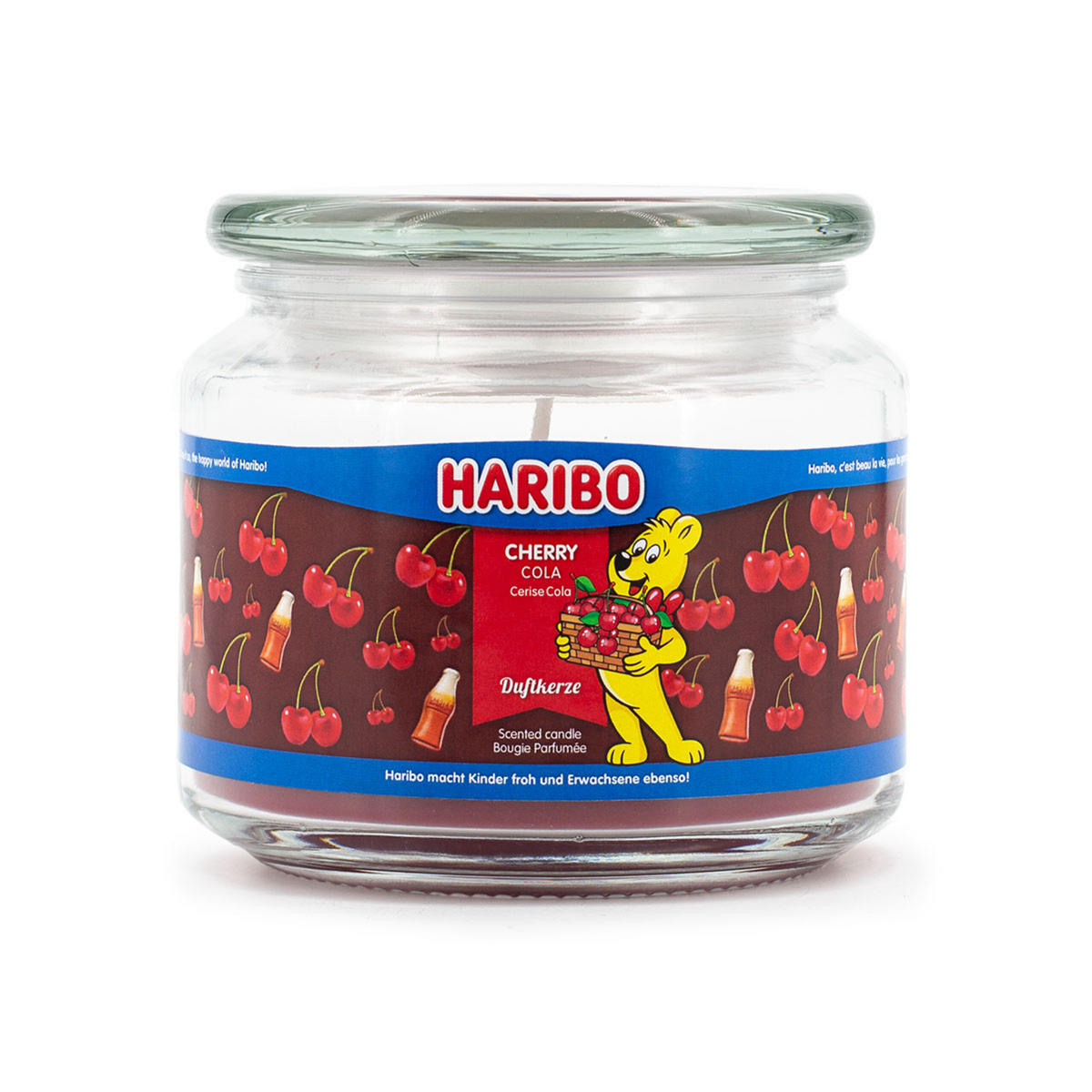 HARIBO™ Duftkerze - Rot, Glas/Naturmaterialen (9.5cm)