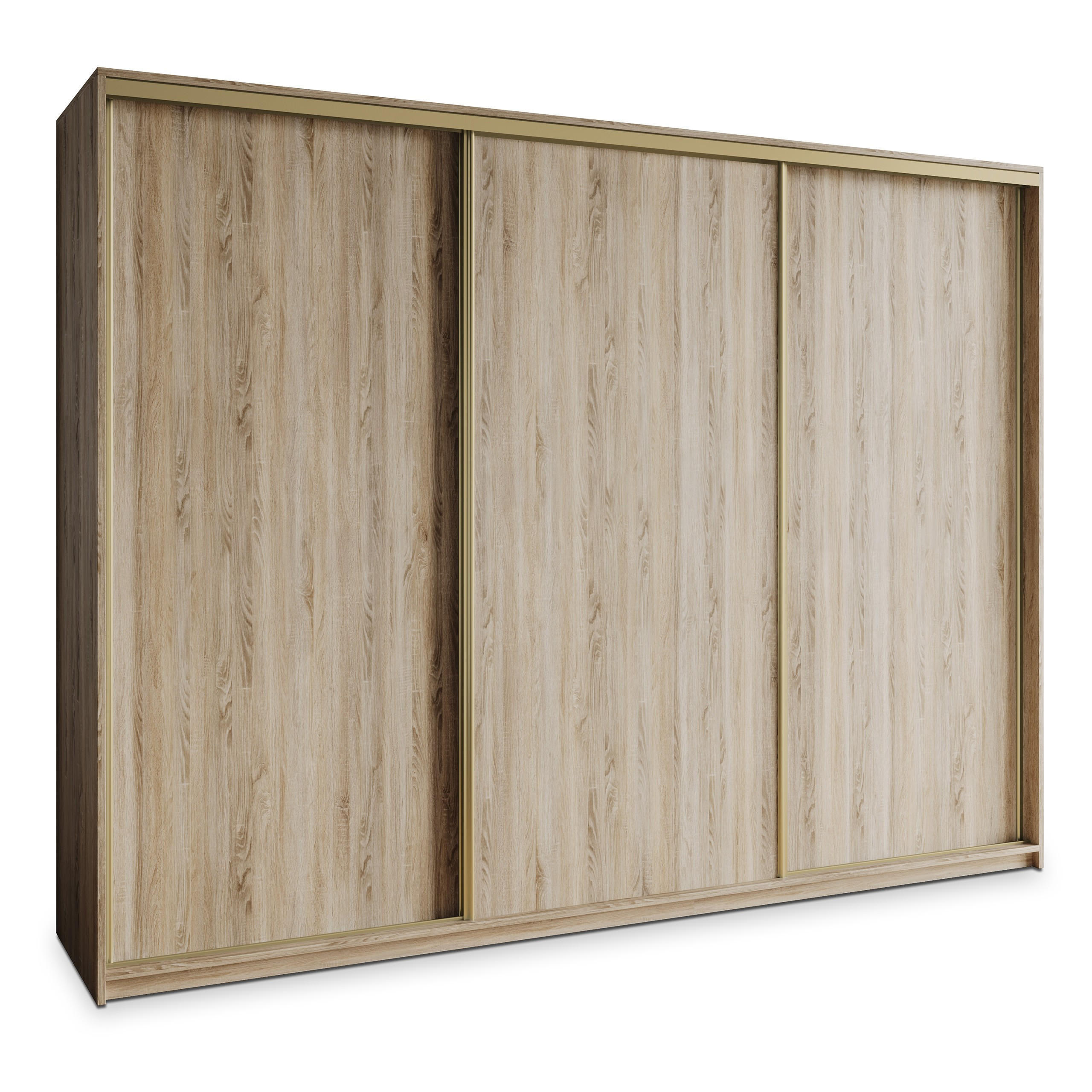 SCHWEBETÜRENSCHRANK NISSE 270/205/60 cm 3-türig Sonoma Eiche - Sonoma Eiche, Holzwerkstoff (270/205/60cm) - MASSENO