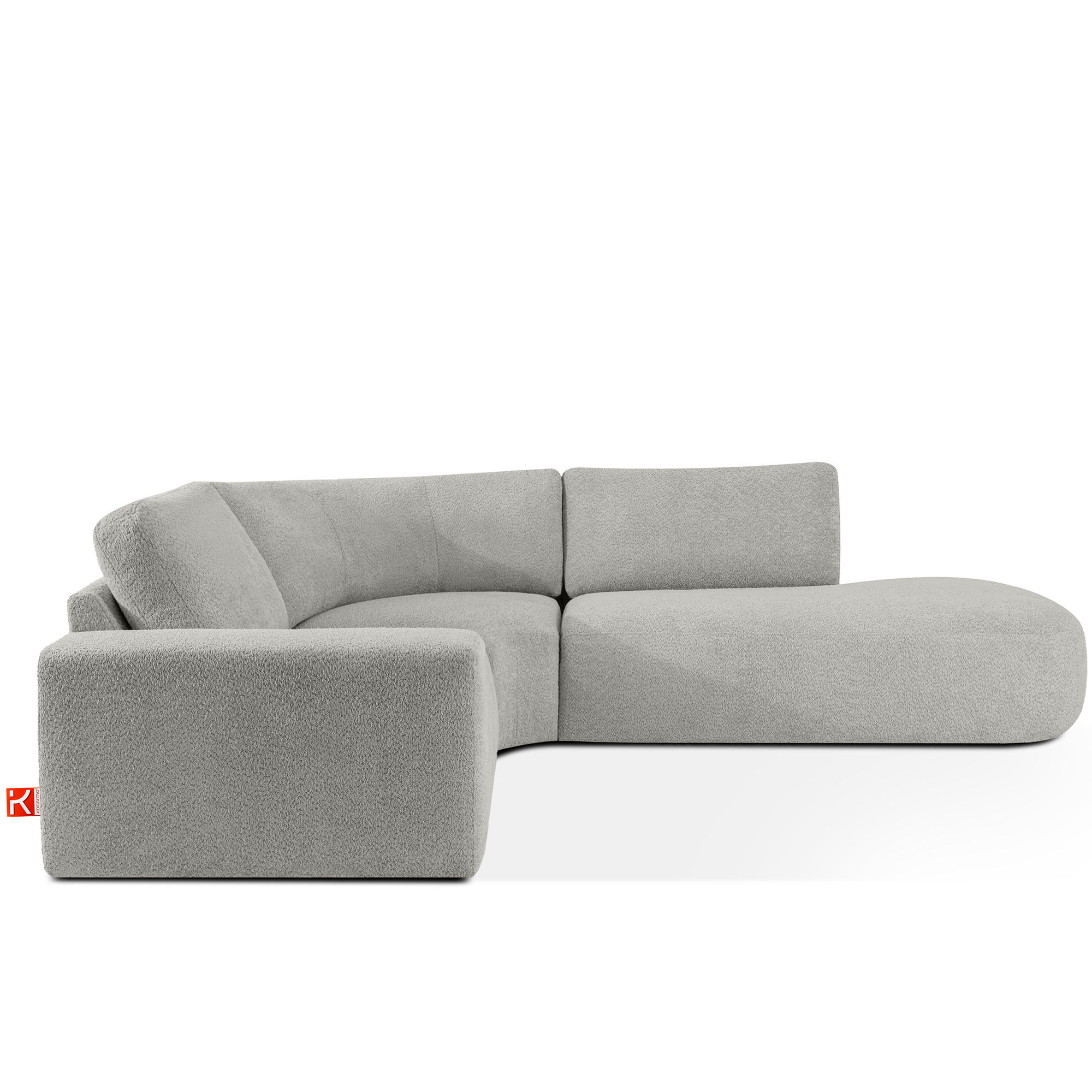 ECKSOFA RECHTS ZUCCO, Hellaschgrau - Hellgrau, Holz/Holzwerkstoff (224/293cm) - KONSIMO®