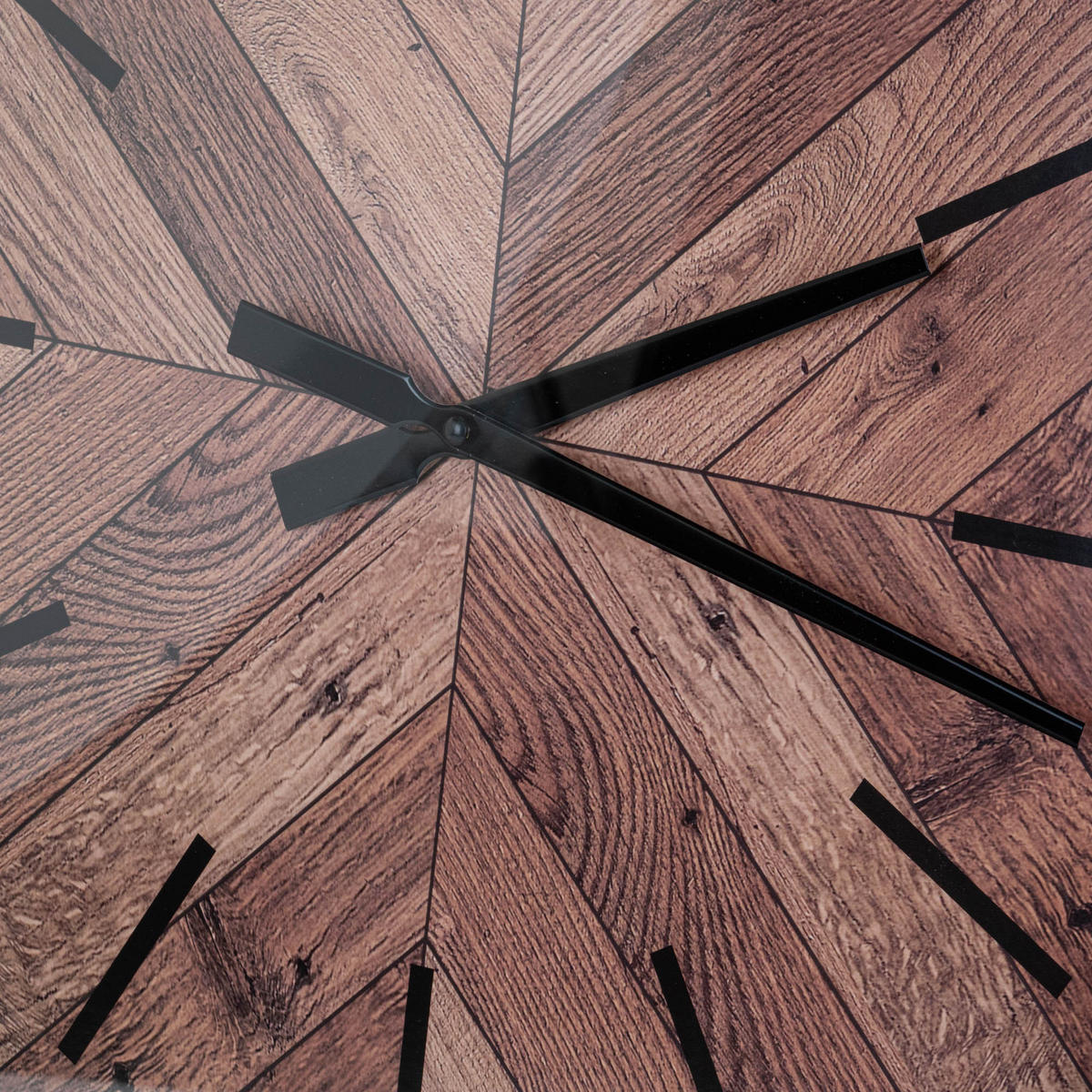 WANDUHR Holzimitat Ø 50,8 cm - Braun, Kunststoff (50.8/4.8/50.8cm) - Home Styling Collection