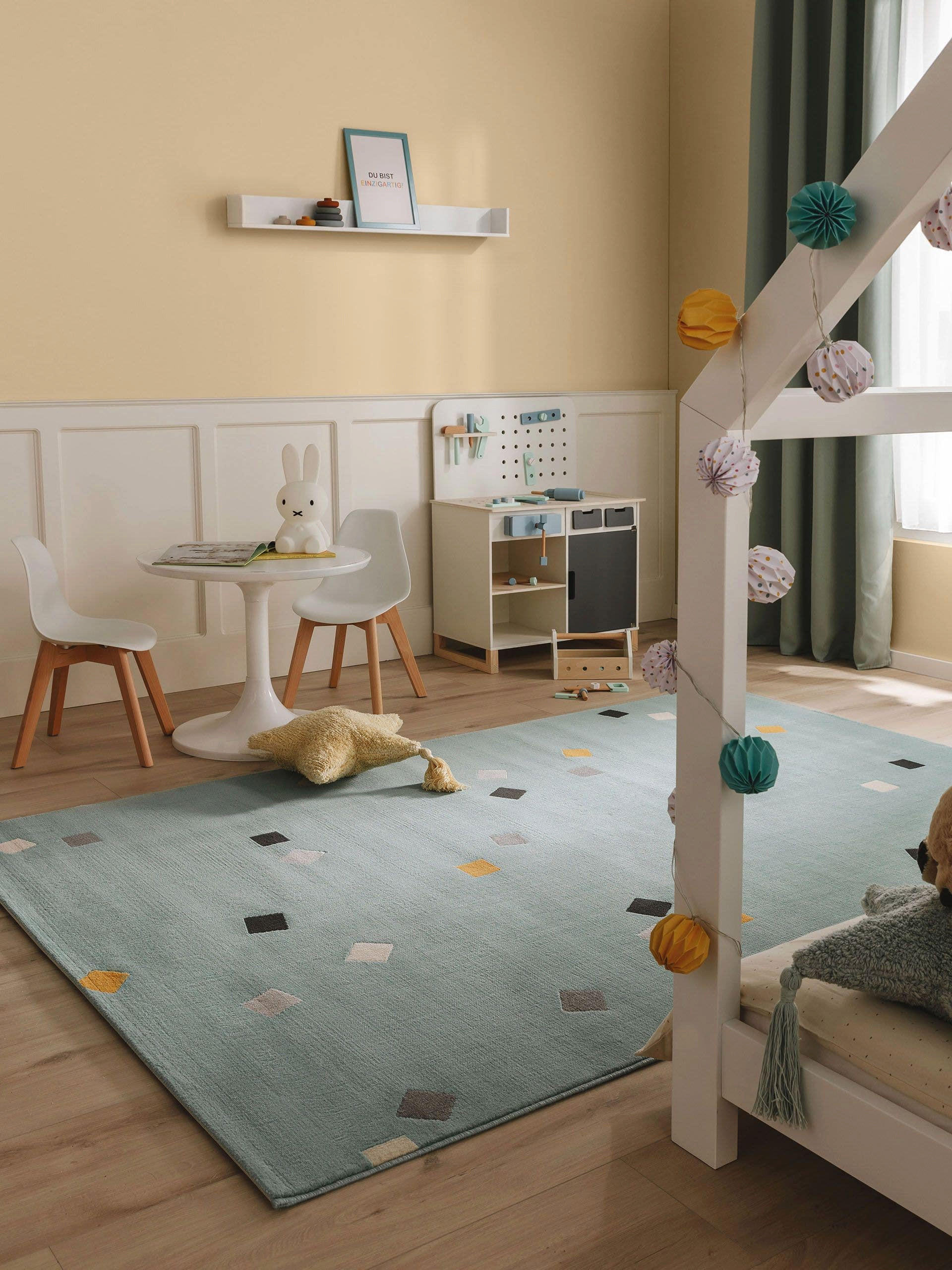 KINDERTEPPICH Juno Türkis 120x170 cm - Türkis, Textil (120/170cm) - Lytte