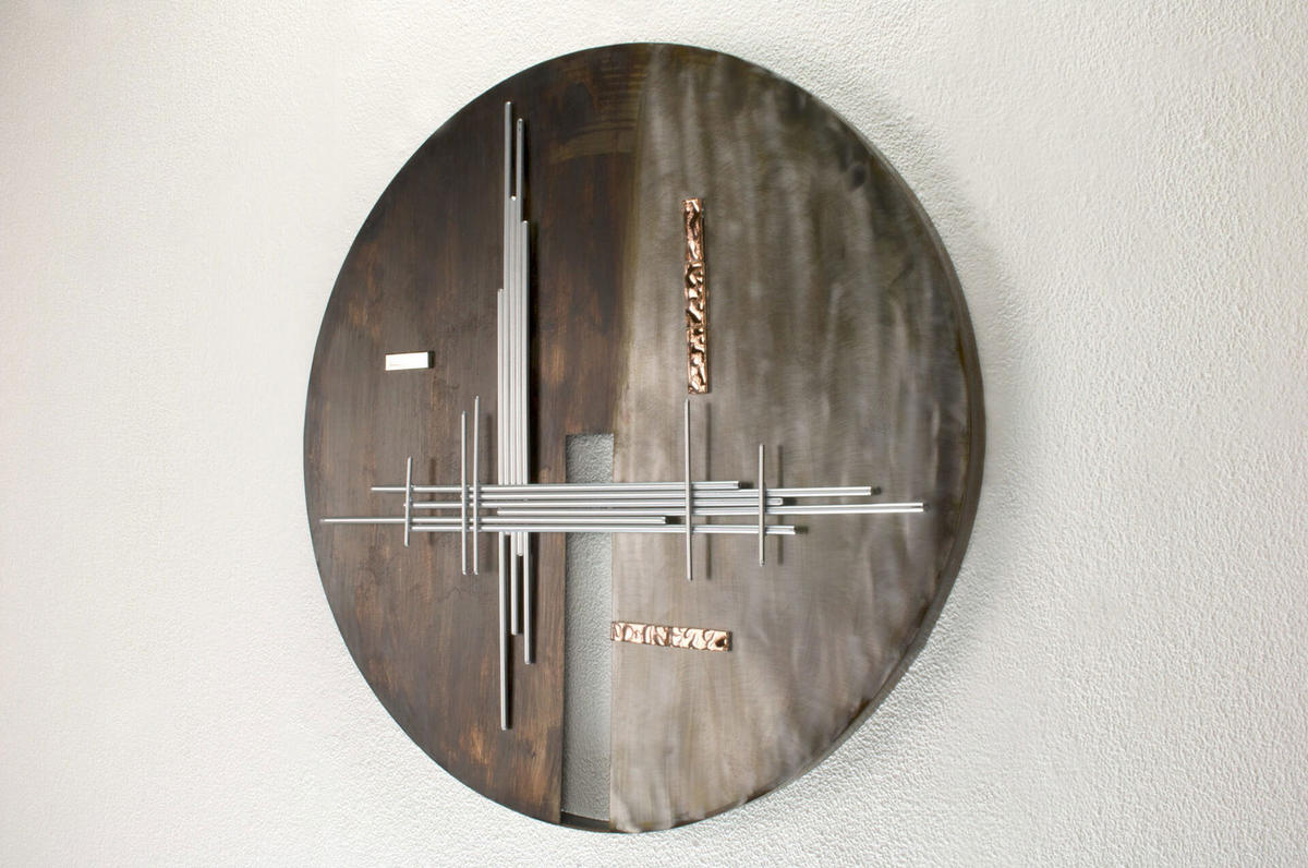 WANDDEKO Braun 61/61 cm - Braun, Metall (1.5/61/6cm) - KUNSTLOFT