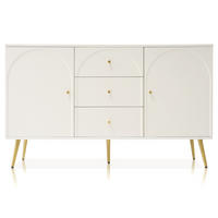 SIDEBOARD Cremeweiß 140/40/84 cm - Creme, Holzwerkstoff/Metall (40/84/140cm) - Urban Meuble