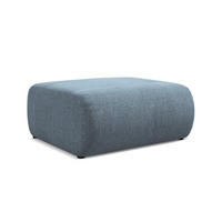 POUF Chenille Stoff Blau - Blau/Blaugrau, Kunststoff/Textil (94/40/89cm) - Makamii